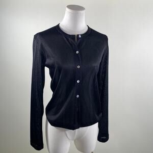 Vintage grunge black mesh blouse